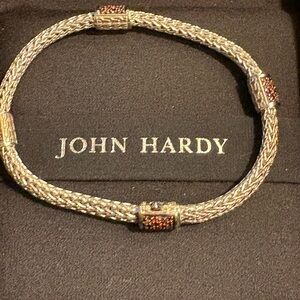 John Hardy Sterling Silver with Pave Rubies Bracelet